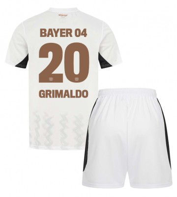 Bayer Leverkusen Alejandro Grimaldo #20 Venkovní dres komplet pro Děti 2024-25 Krátkým Rukávem (+ Krátké kalhoty)